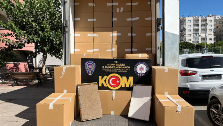 Adana’da kaçak sigara operasyonu: 17 milyon TL kıymetinde