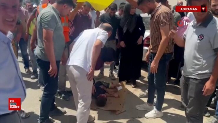Adıyaman’da kaza yerinde inşaat personellerinden örnek davranış