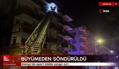 Alanya’da apart otelde yangın çıktı