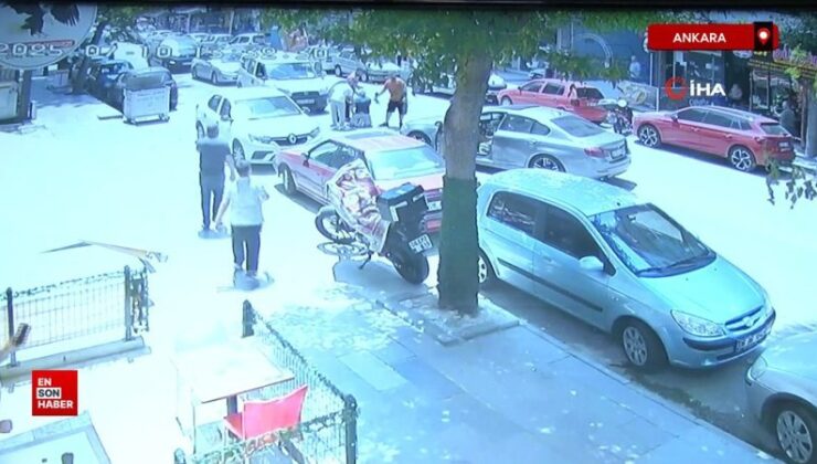 Ankara’da arabanın çarptığı yaya havada takla attı