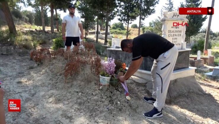 Antalya’da başpehlivanlık unvanını kazandı, babasının mezarını ziyaret etti
