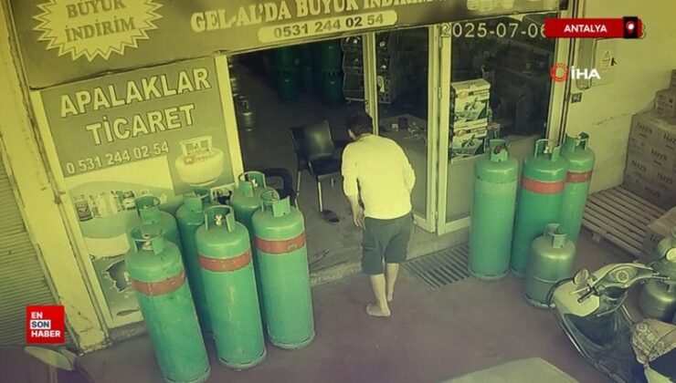 Antalya’da dükkana giren yılan esnafı sokağa fırlattı