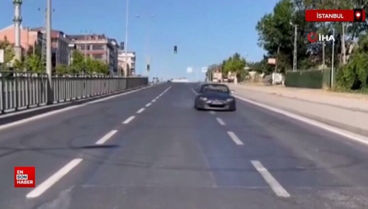 Arnavutköy’de düğün konvoyunda drift skandalı