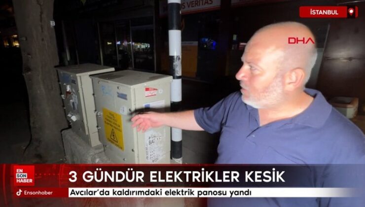 Avcılar’da kaldırımdaki elektrik panosu yandı: 3 gündür elektrikler kesik