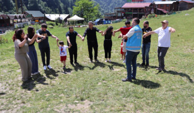 Ayder Yaylası’nda hem sıhhat taraması hem horonla antrenman
