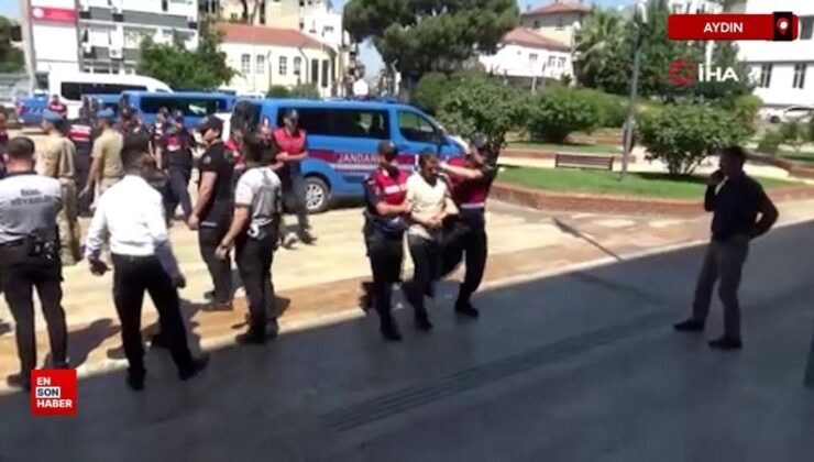 Aydın’da gazinoda öldürülen Özbek bayanın katil zanlıları adliyeye sevk edildi