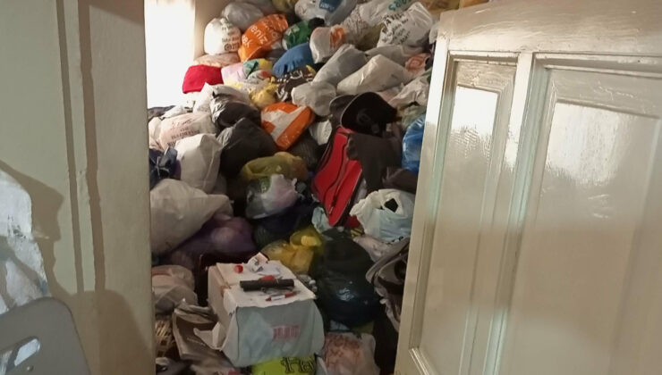 Aydın’da meskenden 6 kamyon çöp çıktı