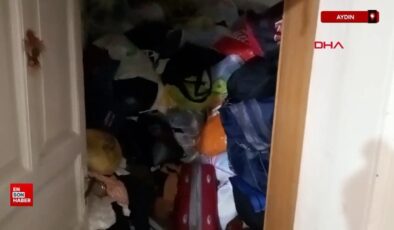 Aydın’da meskenden 6 kamyon çöp çıktı