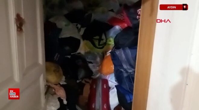 Aydın’da meskenden 6 kamyon çöp çıktı