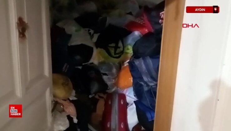 Aydın’da meskenden 6 kamyon çöp çıktı