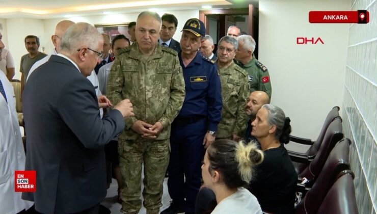 Bakan Güler, metan gazından zehirlenen Mehmetçikleri ziyaret etti