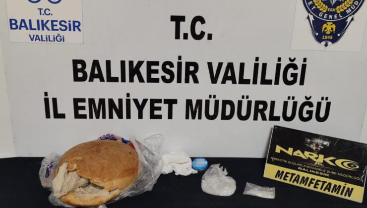 Balıkesir’de ekmek ortasına gizlenmiş uyuşturucu ele geçirildi
