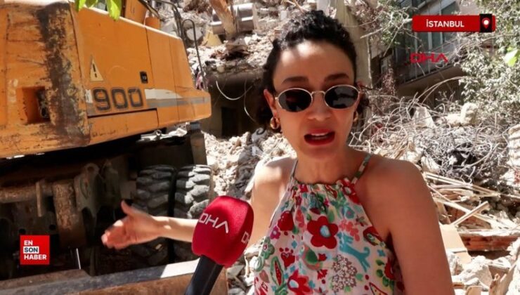 Beyoğlu’nda bina yıkımı sonrası daireler toz içinde kaldı