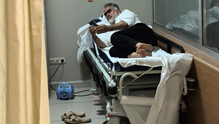 Bursa’da kaldığı çadırda 1,5 metrelik yılan bacağını ısırdı