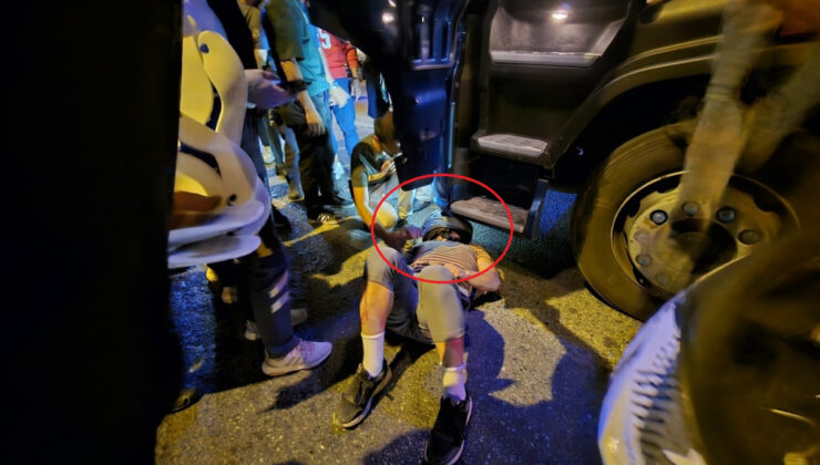 Bursa’da kaskı sayesinde mevtten kurtuldu