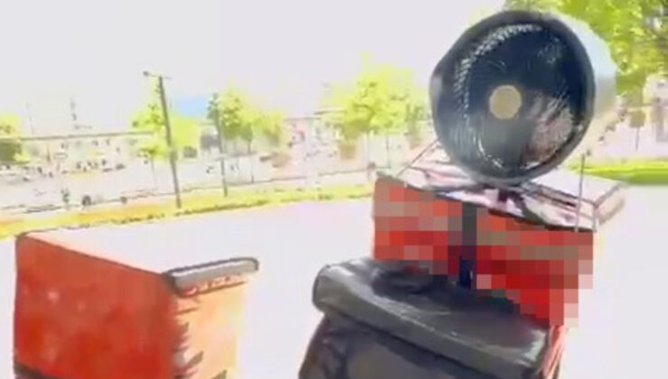 Bursa’da kuryenin sıcak havaya bulduğu tahlil beğeni topladı