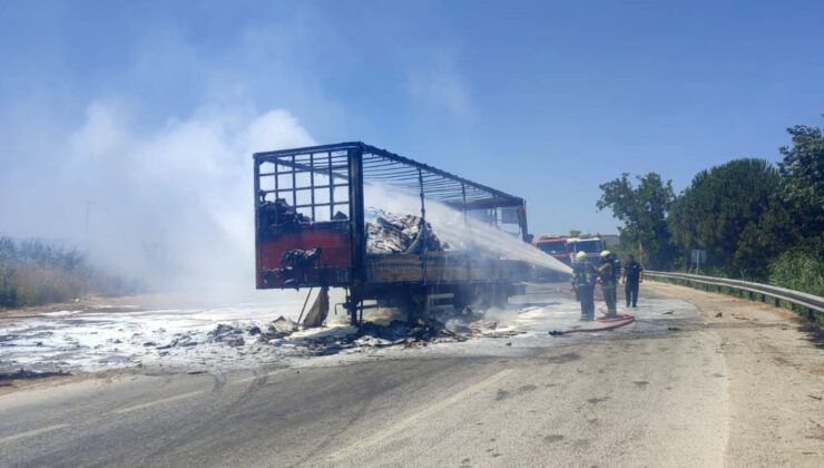 Bursa’da tır alev alev yandı