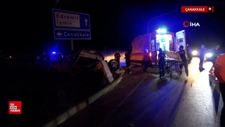 Çanakkale’de iki araba çarpıştı