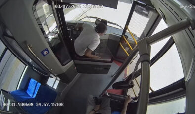 Çorum’da halk otobüsü sürücüsünün dikkati faciayı önledi