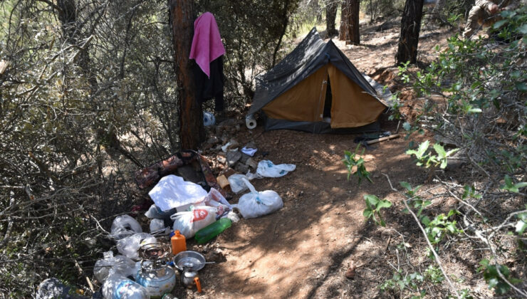 Denizli’de 8 aydır dağda yaşayan hükümlü çadırında yakalandı