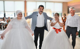 Denizli’de down sendromlu Gülizar ve Selma’nın gelin olma hayalleri temsili düğünle gerçekleşti