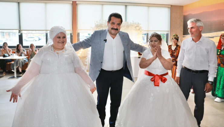 Denizli’de down sendromlu Gülizar ve Selma’nın gelin olma hayalleri temsili düğünle gerçekleşti
