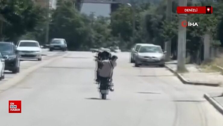 Denizli’de Trafikte akrobatik hareketler yapan motosikletliye ceza