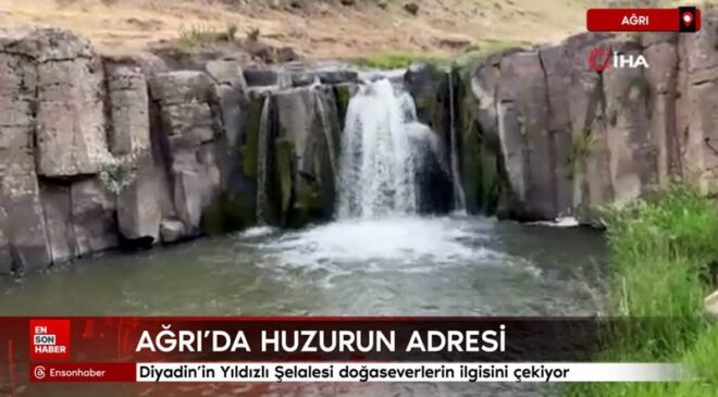 Diyadin’in Yıldızlı Şelalesi doğaseverlerin ilgisini çekiyor