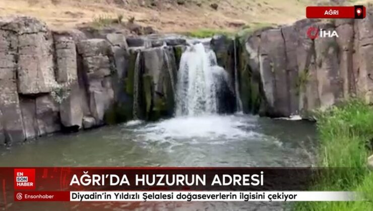 Diyadin’in Yıldızlı Şelalesi doğaseverlerin ilgisini çekiyor