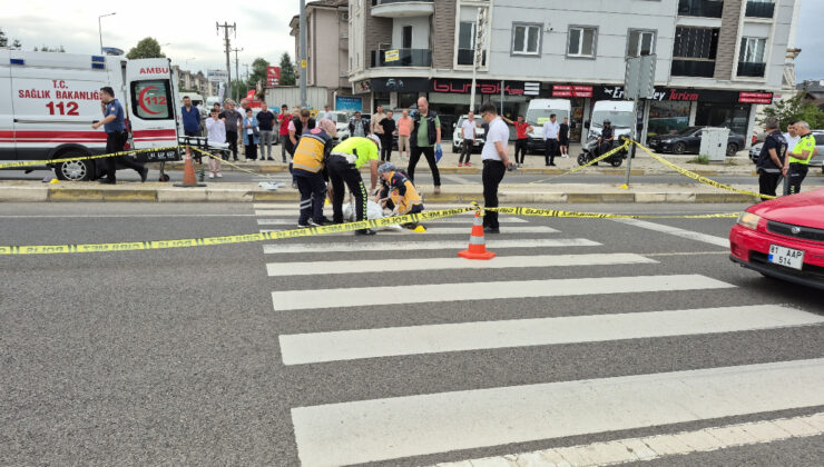 Düzce’de karşıya geçmeye çalışan bisikletli hayatını kaybetti