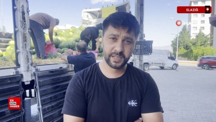 Elazığ’da 30 ton karpuz, vatandaşa fiyatsız dağıtıldı