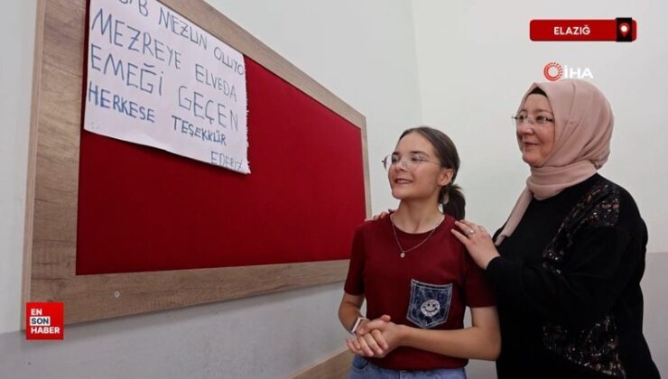 Elazığ’da ‘Anne, tam puan alacağım’ dedi Türkiye birincisi oldu
