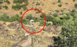 Elazığ’da şarampole uçan aracın şoförü can verdi