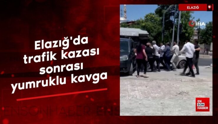 Elazığ’da trafik kazası sonrası yumruklu arbede