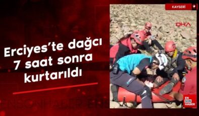 Erciyes’te dağcının ayağı burkuldu: 7 saat sonra kurtarıldı