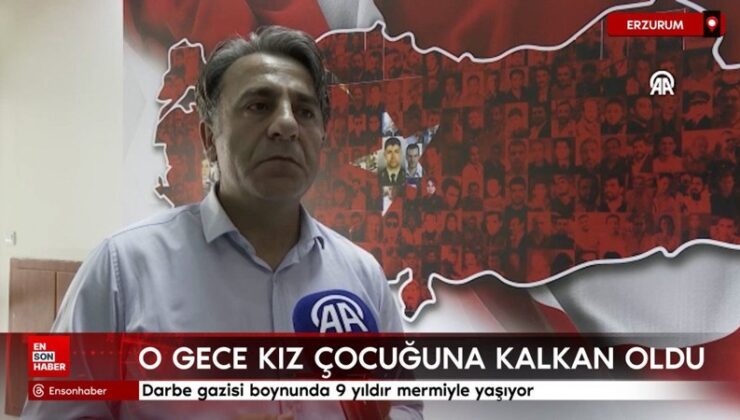 Erzurumda darbe gazisi, boynunda 9 yıldır mermi kesimiyle yaşıyor