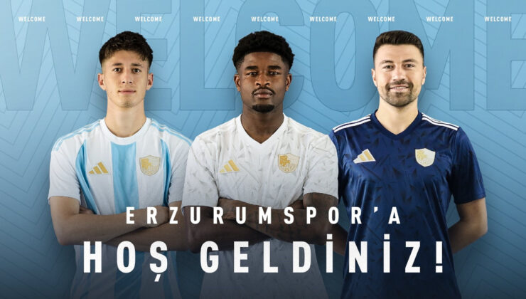 Erzurumspor FK’dan 3 destek birden!