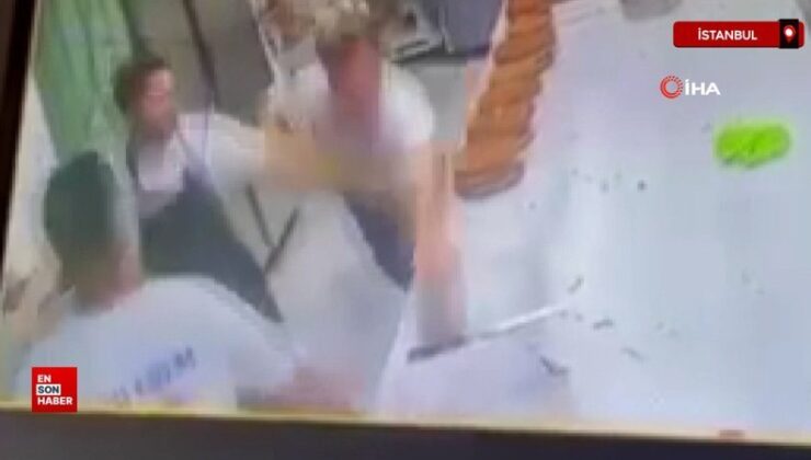 Esenyurt’ta pastanede emekçi hengamesi: Bıçakla saldırmak istedi