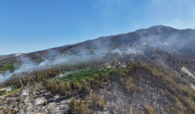 Havadan görüntülendi: Hatay’da yangının bıraktığı hasar