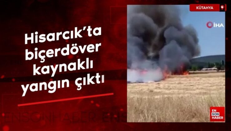 Hisarcık’ta biçerdöver kaynaklı yangın
