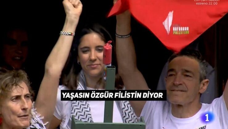 İspanya’nın ünlü San Fermin şenliği Yaşasın Özgür Filistin sloganıyla başladı
