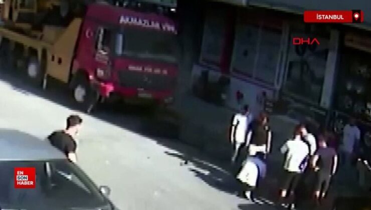 İstanbul Bahçelievler’de kamyon lastiği tamir sırasında patladı