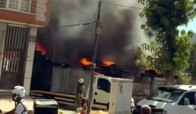 İstanbul’da araba boya atölyesi yandı