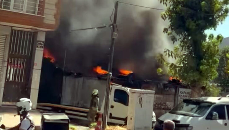 İstanbul’da araba boya atölyesi yandı