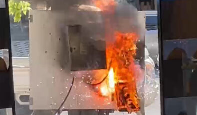 İstanbul’da elektrik panosu peş peşe patlamaların akabinde alev aldı
