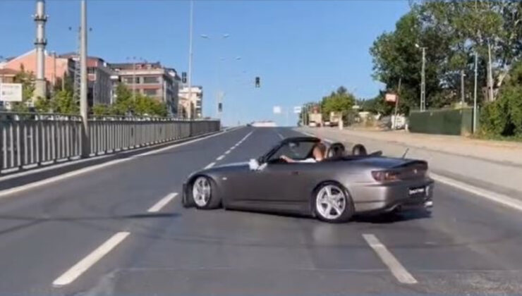 İstanbul’da trafik magandaları kırmızı ışıkta drift attı