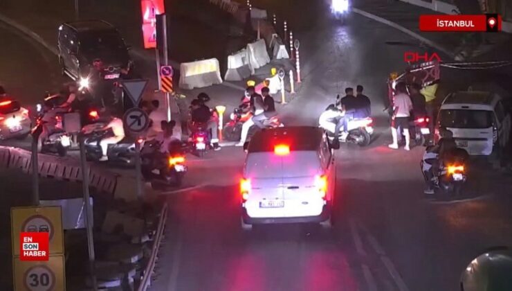 İstanbul’da tüneli trafiğe kapatan 13 motosiklet şoförüne 133 bin lira ceza