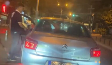 İstanbul’da yol verme arbedesi: Camı yumrukladı
