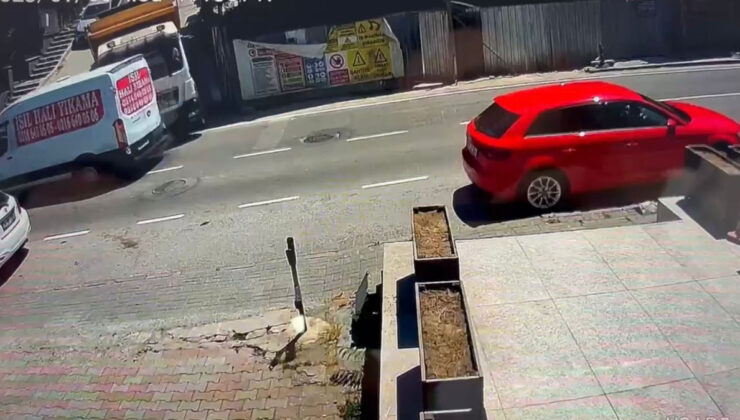 İstanbul’daki zincirleme trafik kazasında motosiklet şoförünün bacağı koptu