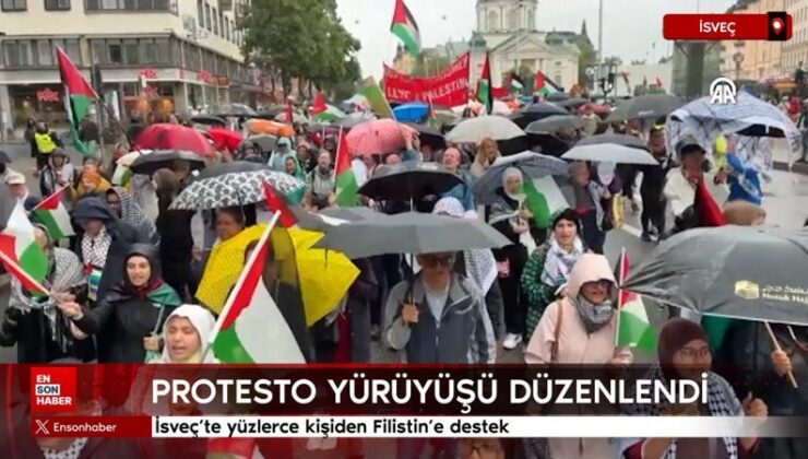 İsveç’te yüzlerce bireyden Filistin’e takviye: Protesto yürüyüşü düzenlendi